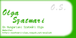 olga szatmari business card